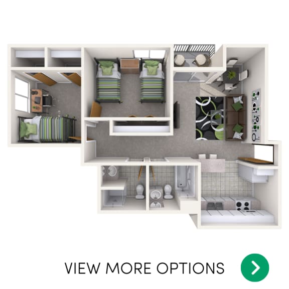 Floor Plans of Waters Edge Apartments in East Lansing, MI